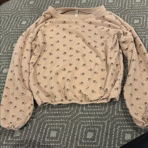 Rylee + Cru Pink Floral Kids Sweatshirt